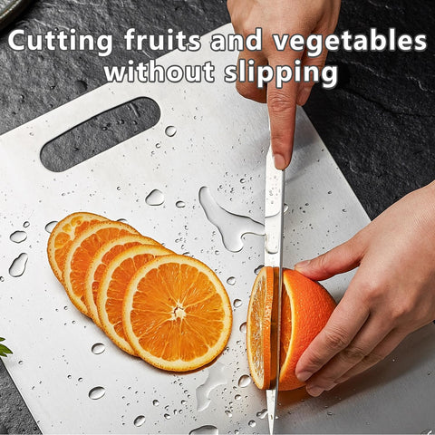 UFJEG titanium cutting board, reversible surface for different food types.