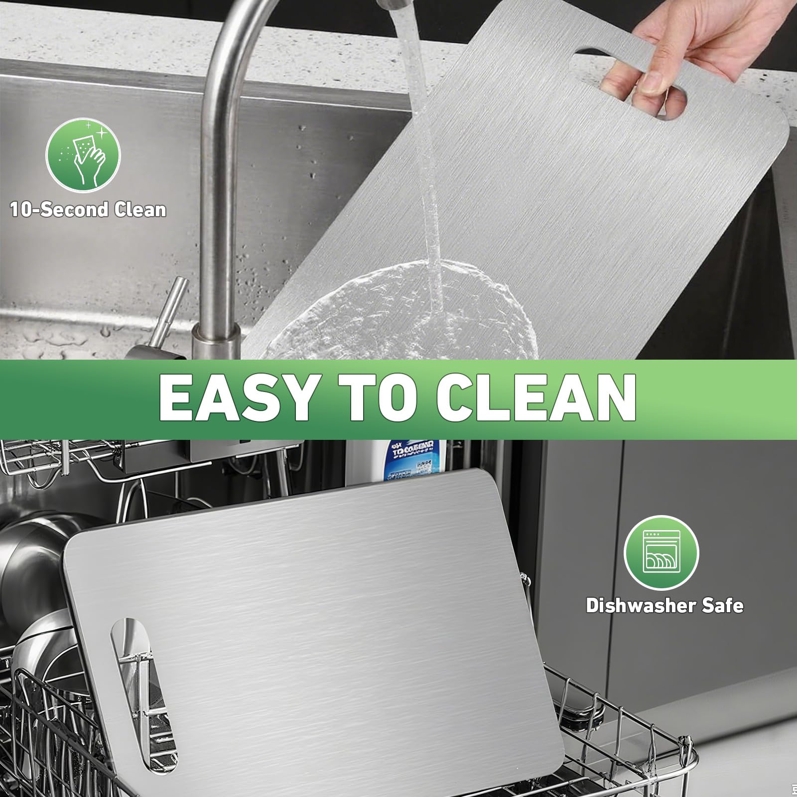 Ufolbol Katuchef titanium board easy to clean with a quick wipe.