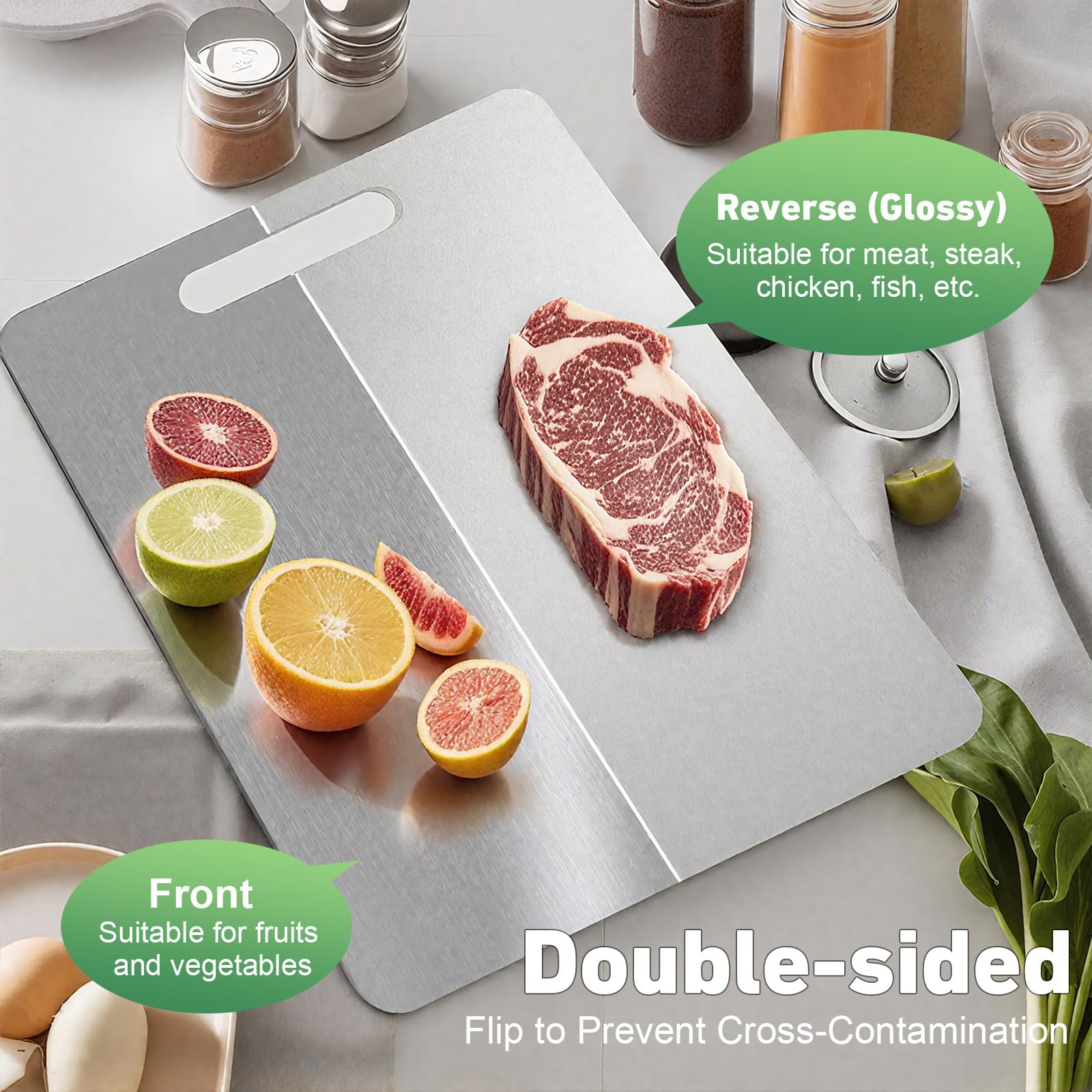 Ufolbol Katuchef titanium cutting board knife-friendly surface close-up