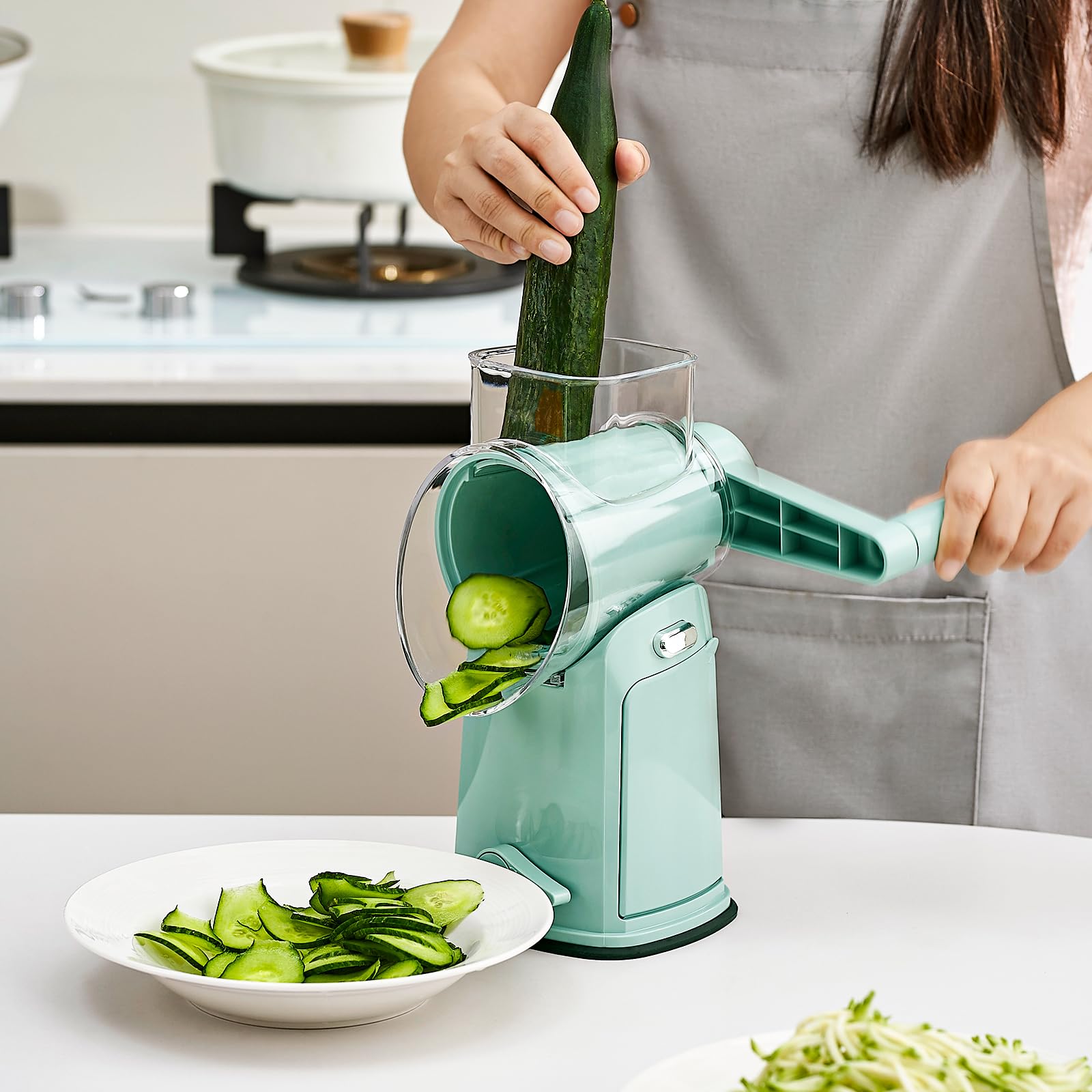 UFORU compact storage design fits neatly on the counter