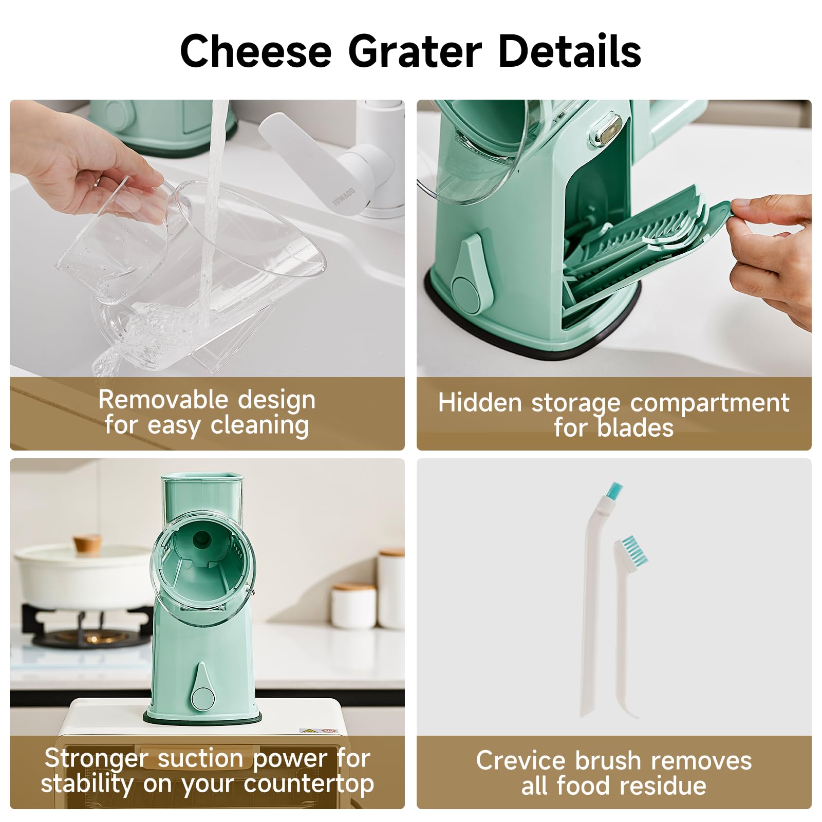 UFORU secure suction base keeps the slicer stable during use
