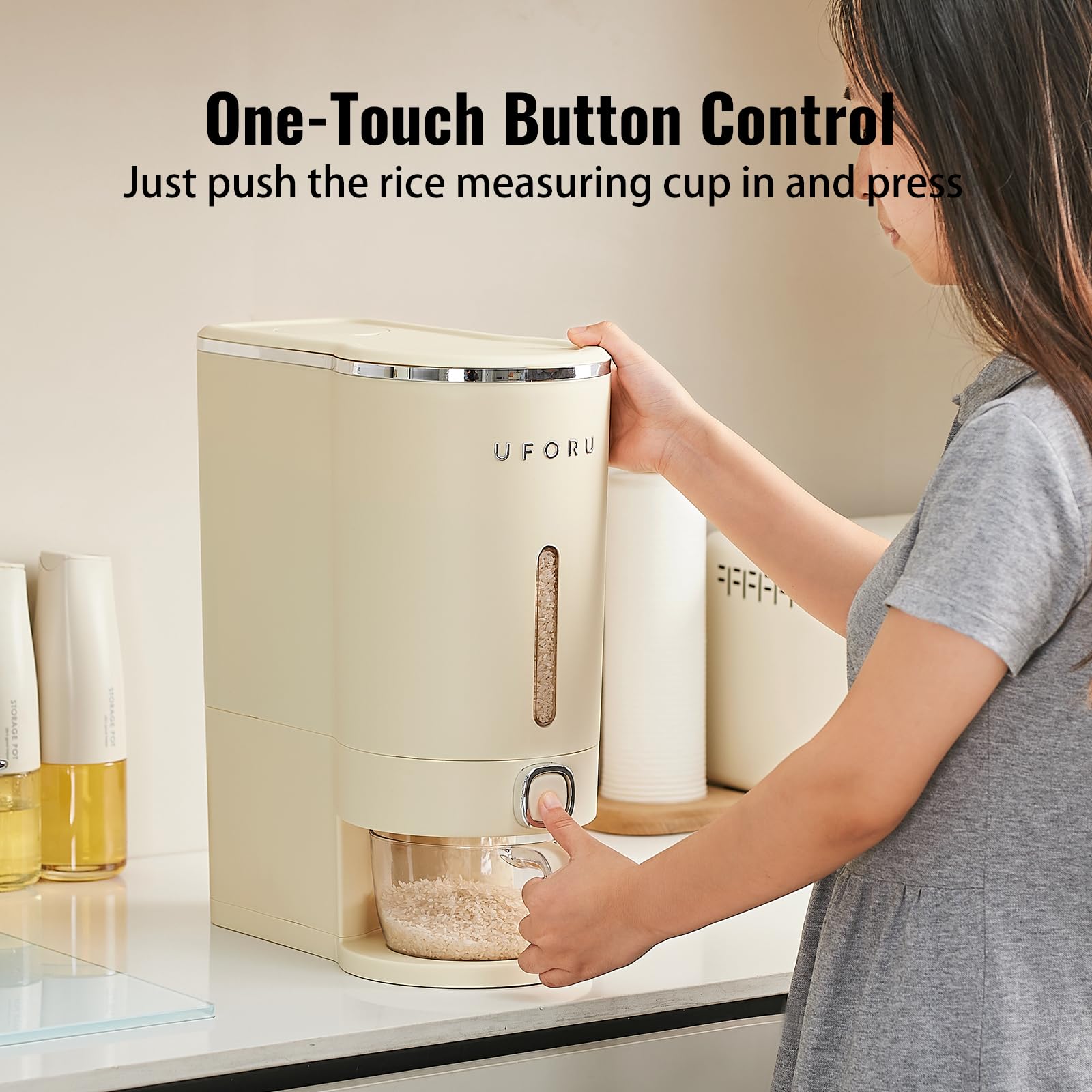 UFORU measuring cup with graduations for accurate serving sizes