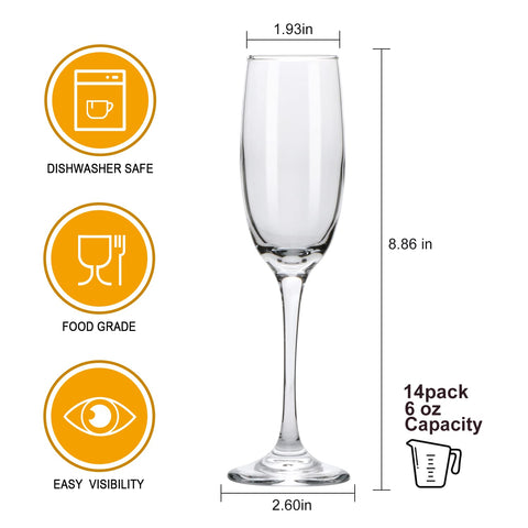 Ufrount elegant champagne glasses showcase crystal clarity for refined entertaining.