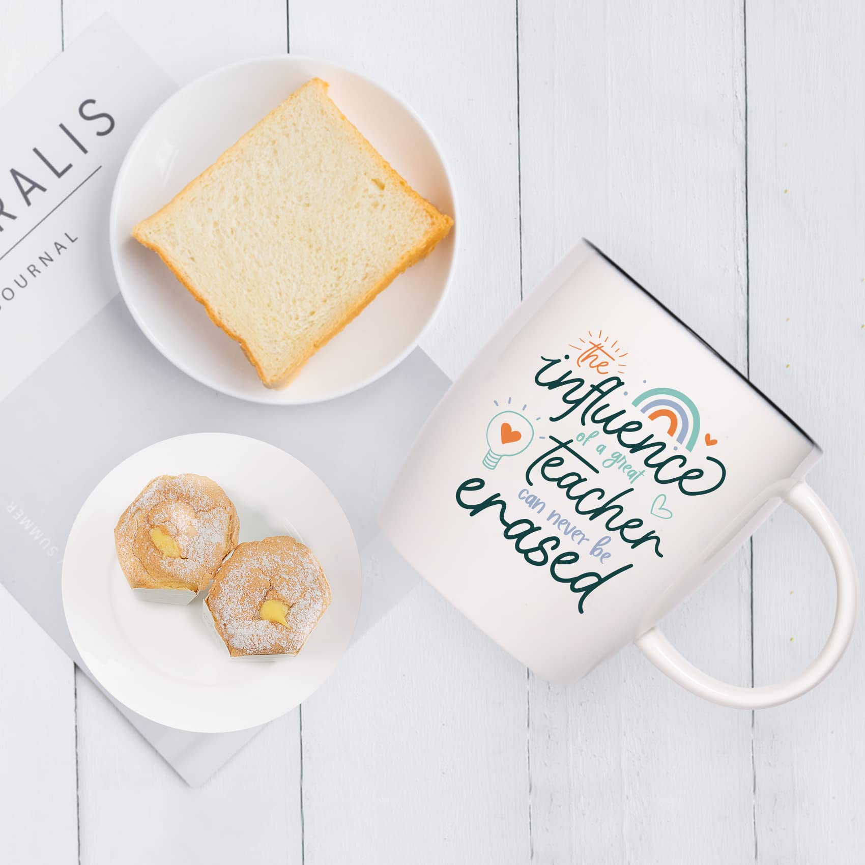 Ugiftcorner 13 oz ceramic teacher mug, sturdy daily use for home or classroom.