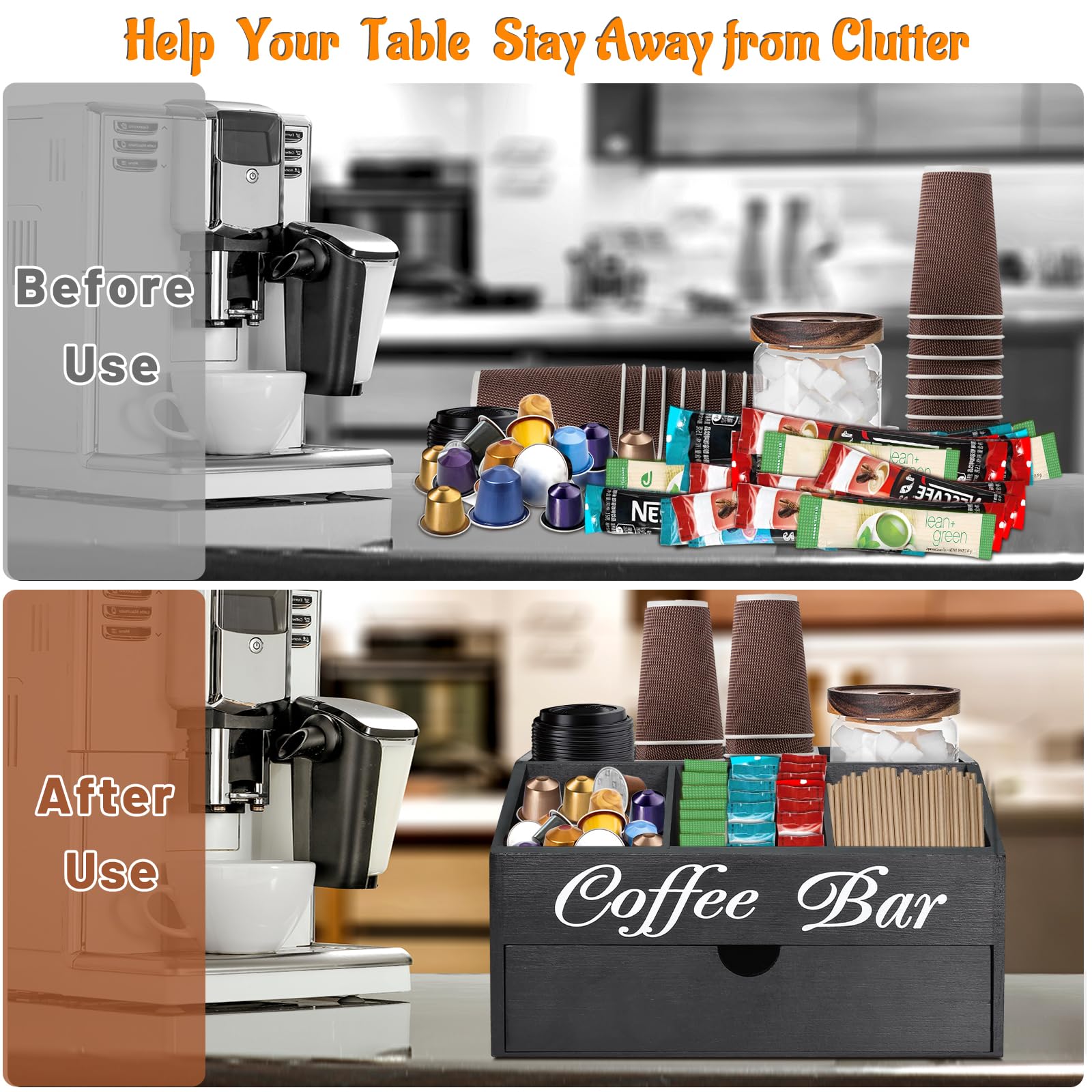 ugiftt Easy-care wood with food-grade coating keeps items clean and ready.