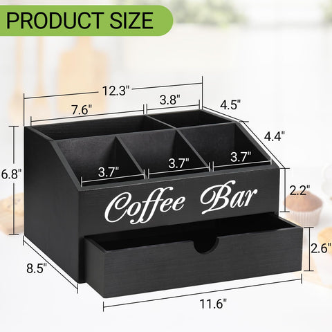 ugiftt Coffee Bar Organizer tilt ramp highlights quick access to coffee pods.