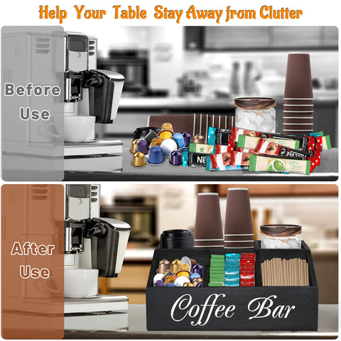 ugiftt Coffee Station Organizer on-counter setup keeps kitchens tidy.