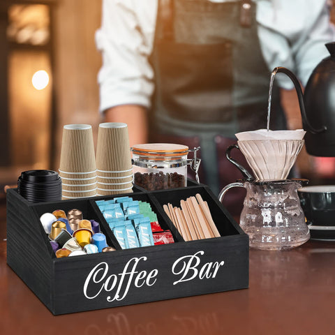 ugiftt Coffee Station Organizer ramp design makes access effortless.