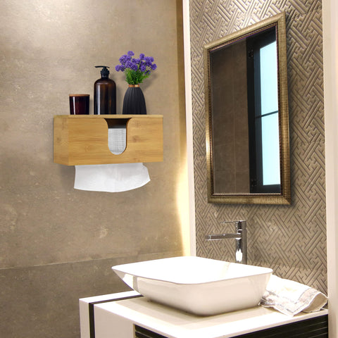 ugiftt solid wood paper towel dispenser wall mounted bottom-dispense: easy bottom-access towels for quick cleanups.