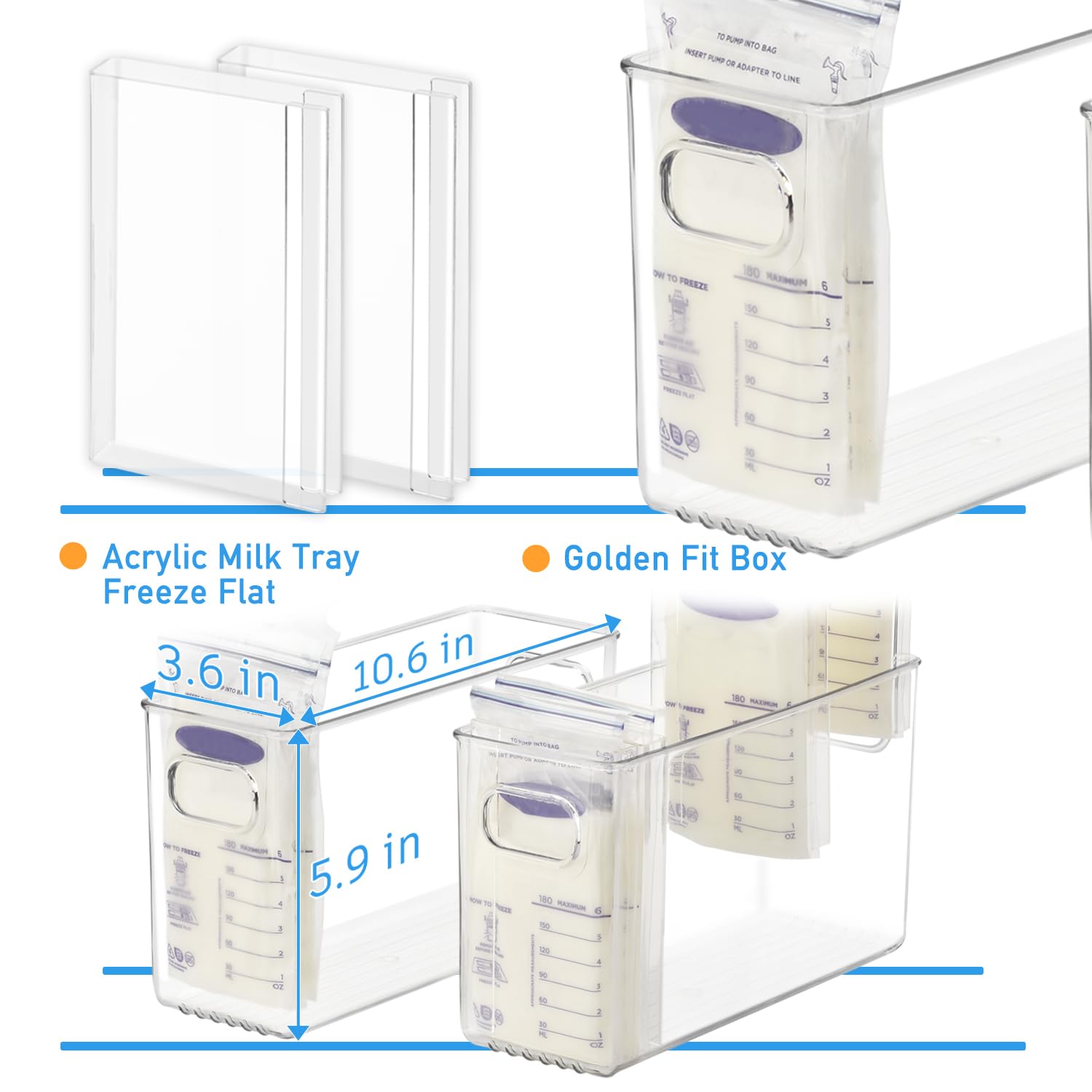 UGOTFEELS container holds up to 15 x 6oz bags to reduce clutter