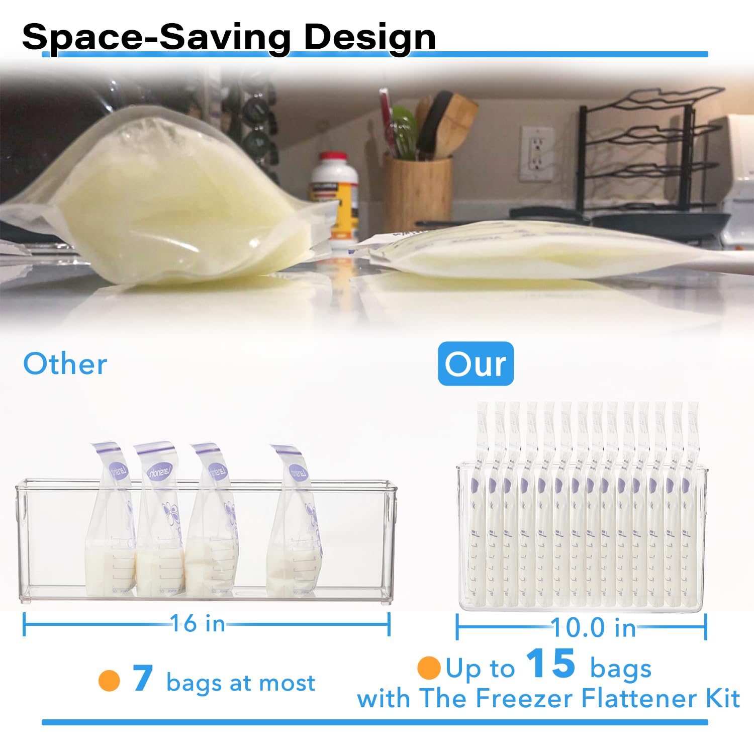 UGOTFEELS freezer flattener tool flattening bags for even freezing
