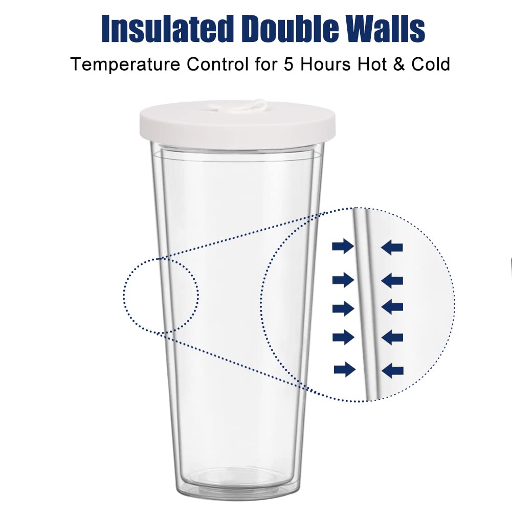 UHAPEER 24oz bubble tea cup suitable for travel and daily use