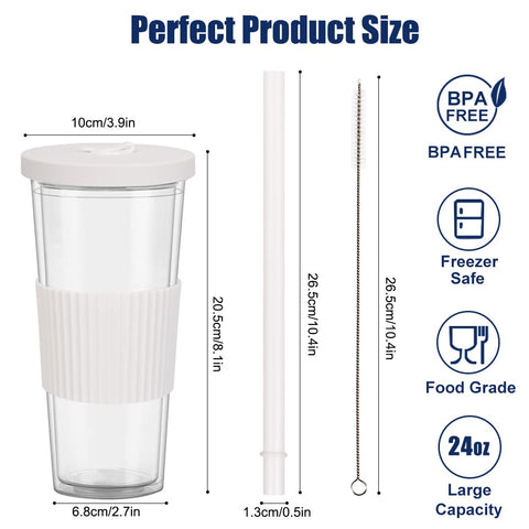 UHAPEER clear plastic tumbler showcasing beverage with bubble tea