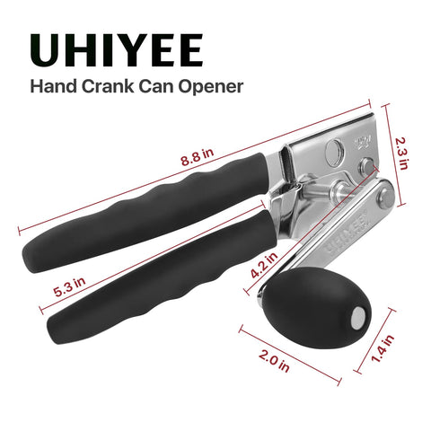 UHIYEE gear-driven operation makes opening large cans effortless