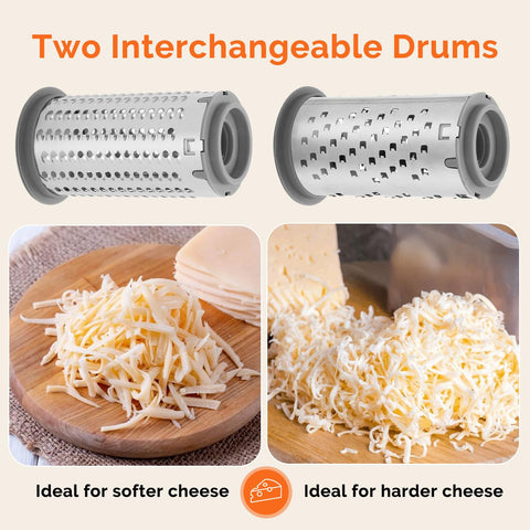 UHIYEE rotary grater drum with fine focus for finely grated Parmesan