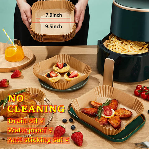 UHOUSE square bowl liner prevents sticking for easier cleanup.