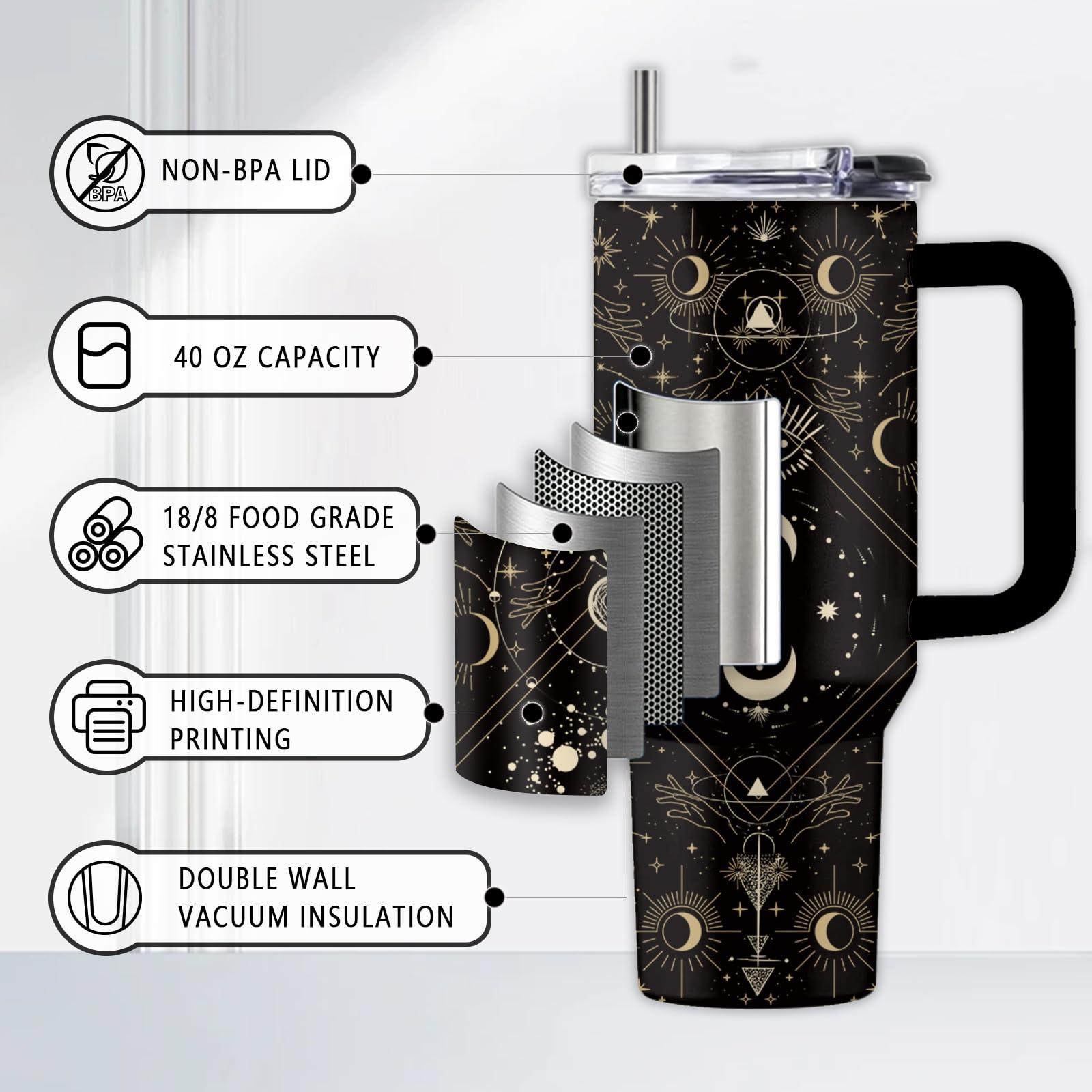 Uibunoo black goth gift idea for fans of dark aesthetics