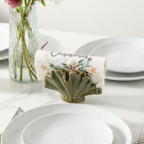 Uiddo farmhouse green ceramic decor adds elegant kitchen accent.