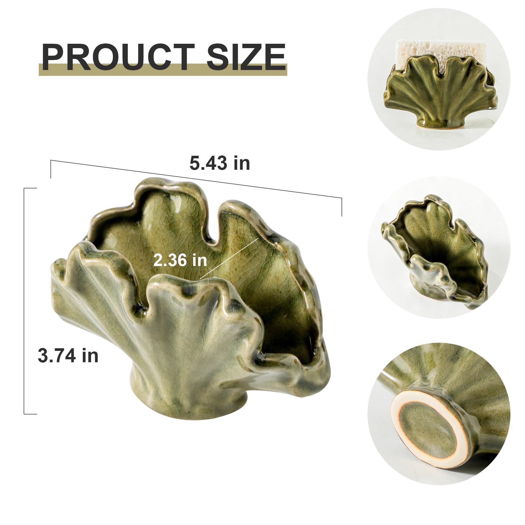 Uiddo sponge holder with compact design keeps countertops tidy and sponges accessible.