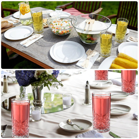 Uiifan tall highball glasses show 12 oz capacity and versatile use.