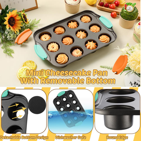 Uiifan nonstick carbon steel muffin molds designed for quick release and simple cleaning.