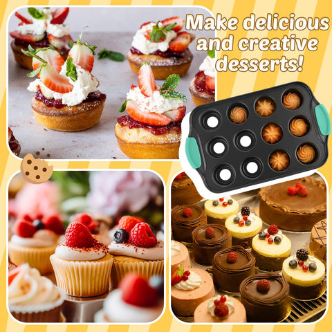 Uiifan oven-safe mini bakeware suitable for muffins, loaves, and small desserts.
