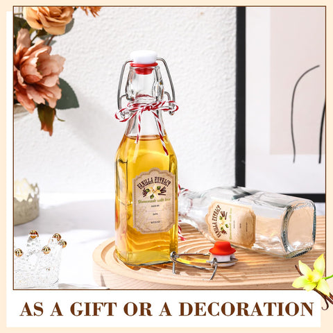 Uiifan vanilla extract labels roll for organized customization and gifting