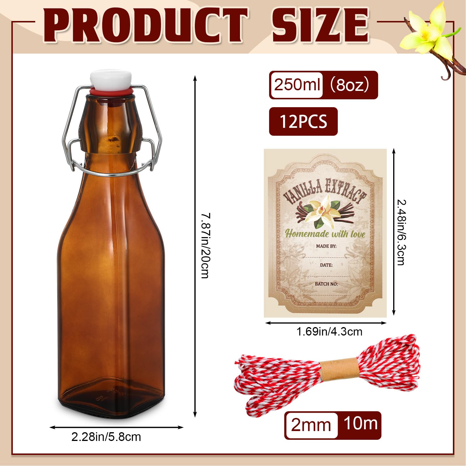 Uiifan vanilla labels packaging highlights ready-to-use customization for gifts