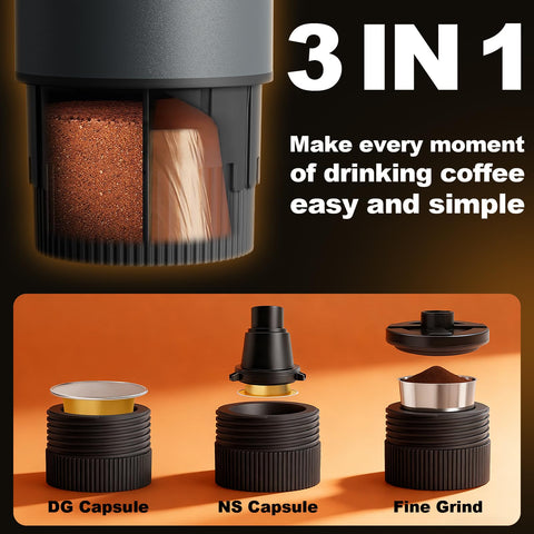Uiifuidy portable unit with a 20-bar pump for rich crema.