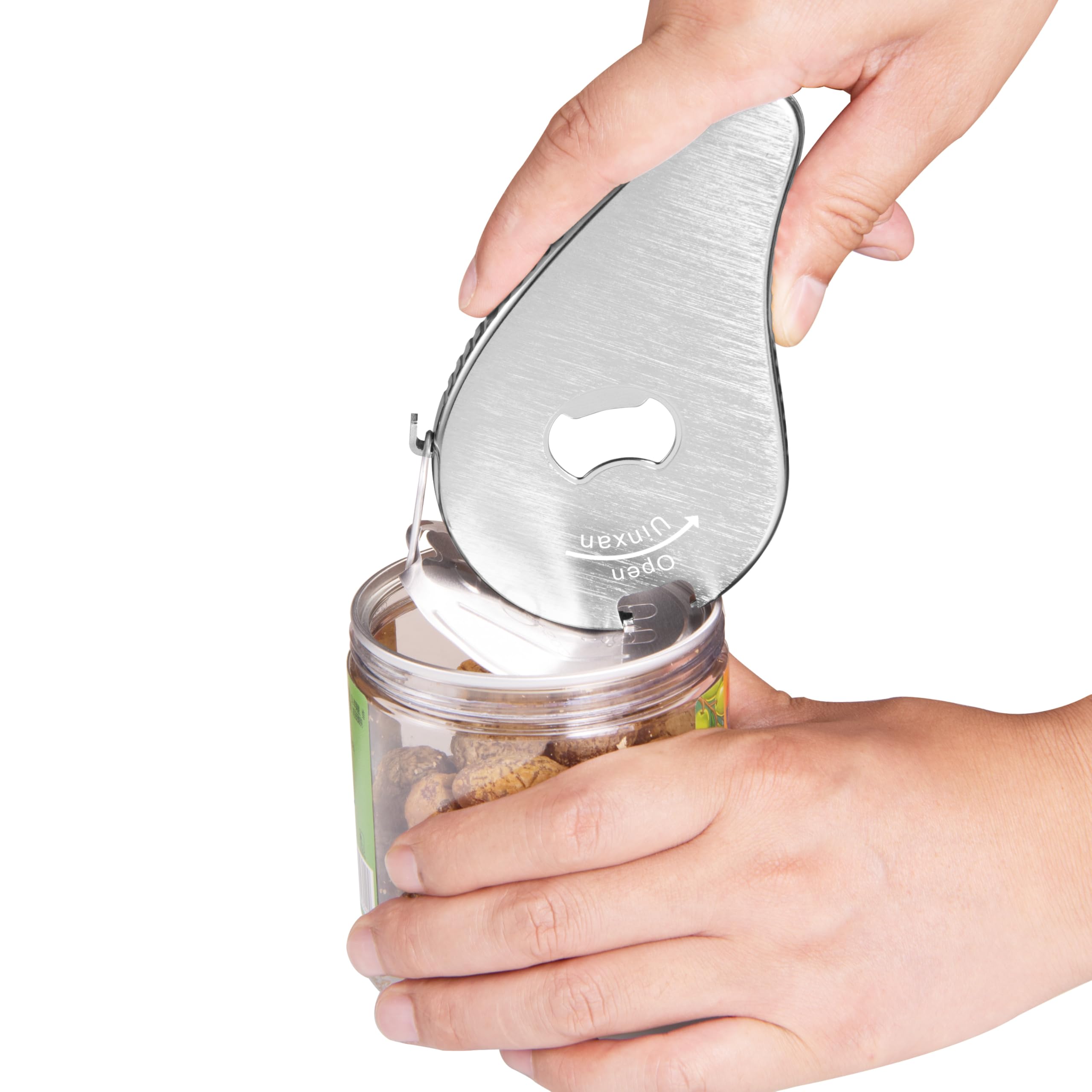 Uinxan 304 stainless steel opener cleans quickly with a damp cloth.