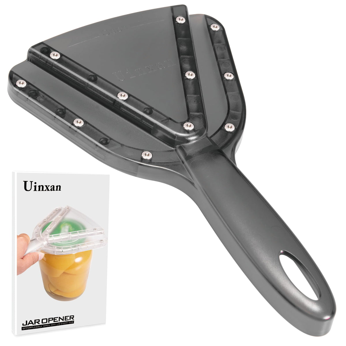 Uinxan jar opener showcases ergonomic handle for easier opening of stubborn lids