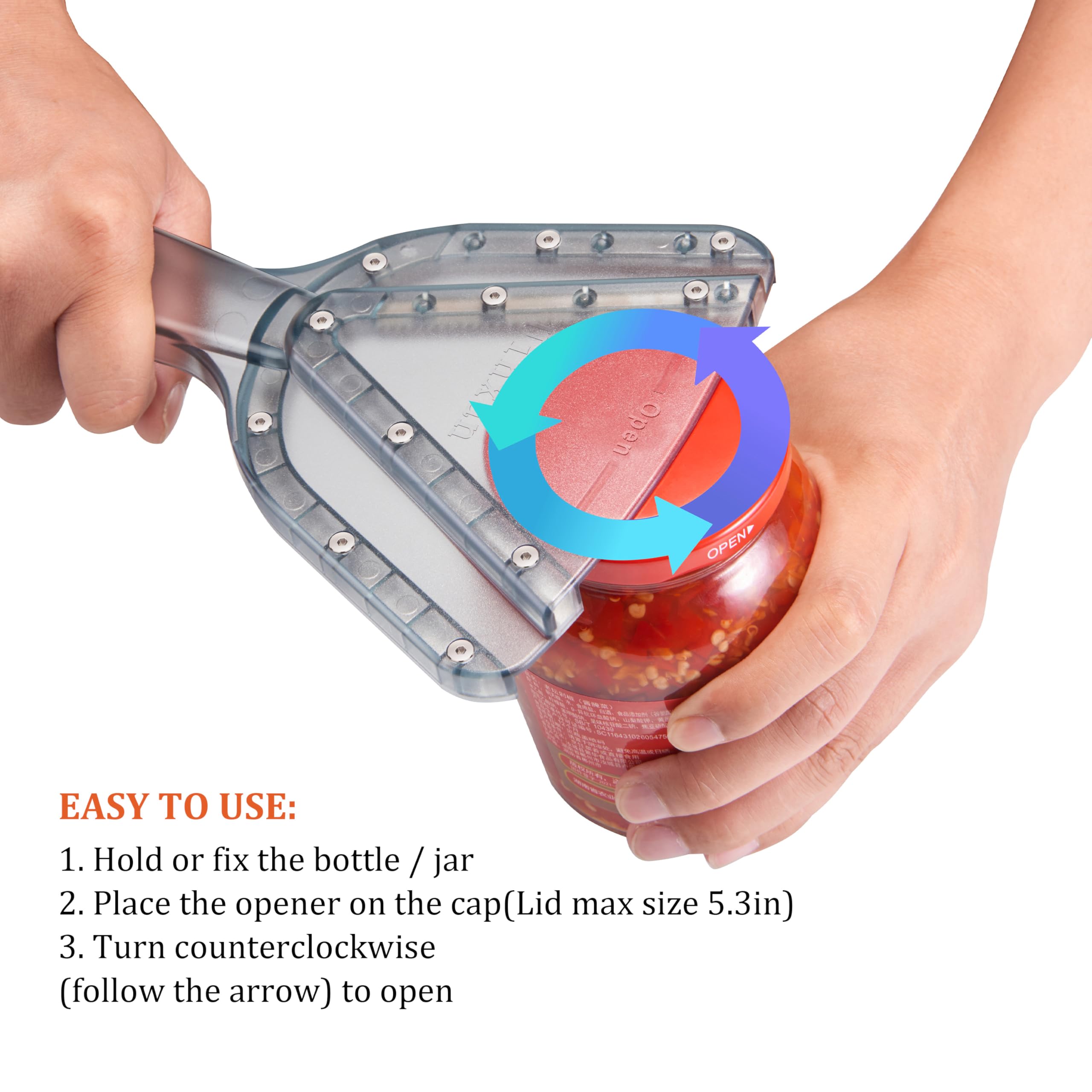 Uinxan jar opener long lever design boosts leverage for stubborn lids.