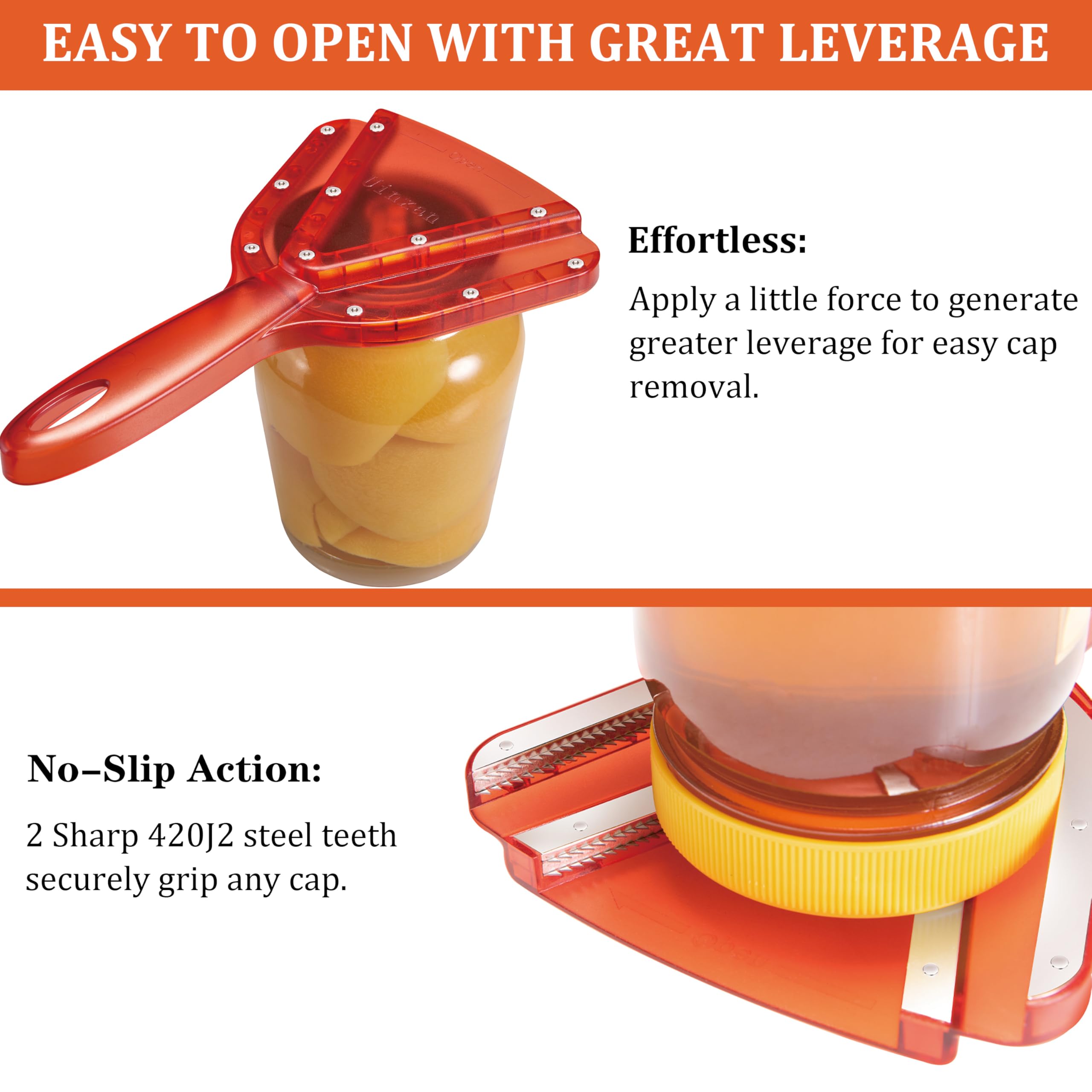 Uinxan jar opener wide-cap reach for large jars up to 5.3 inches.