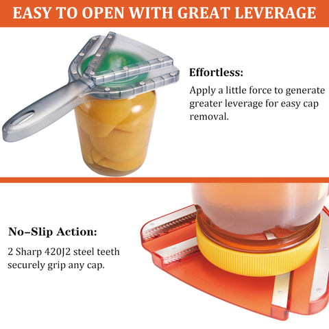 Uinxan jar opener demonstrates wide lid compatibility in a kitchen scene