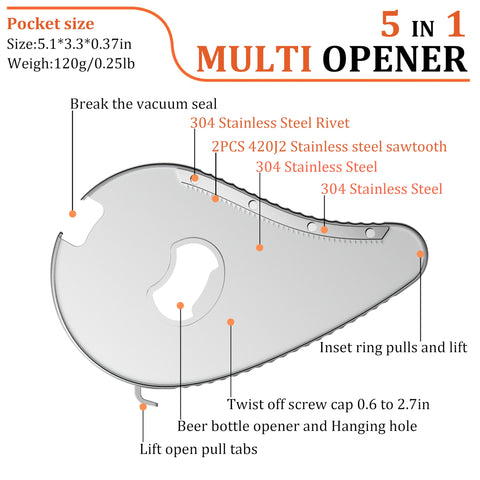Uinxan multi-opener handles bars, cans, and bottles for quick, one-tool beverage prep.