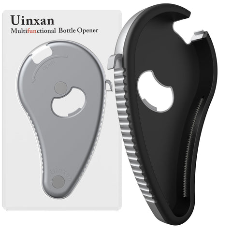 Uinxan multifunctional opener grips stubborn lids with ease for arthritic hands.