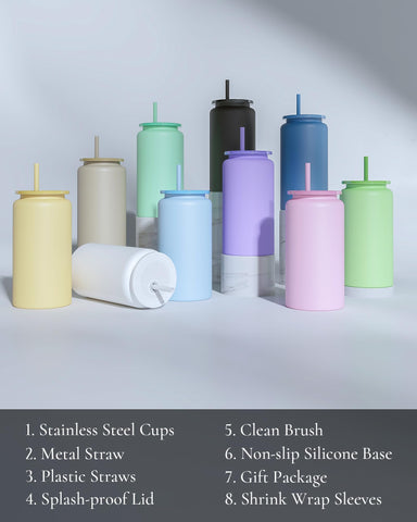 UIRZOTN stainless steel tumbler with straws, versatile for coffee or beer