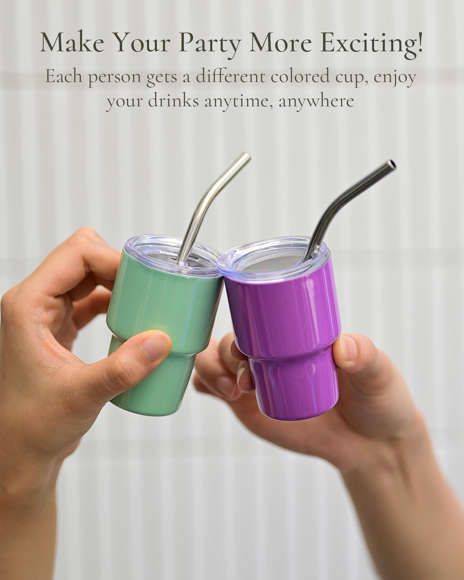 UIRZOTN portable 3oz shot glass with lid, ideal for camping.