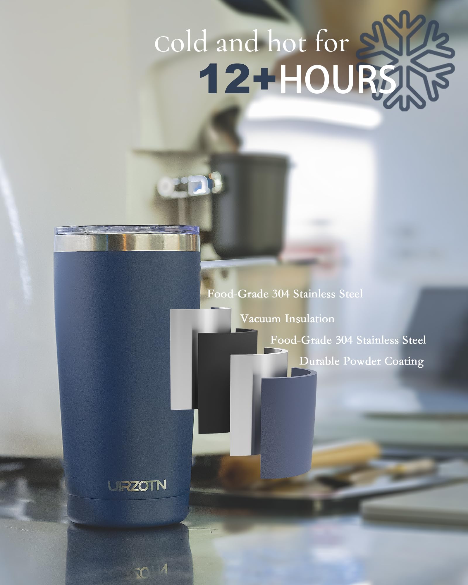 UIRZOTN travel tumbler straw brush included for quick cleaning.