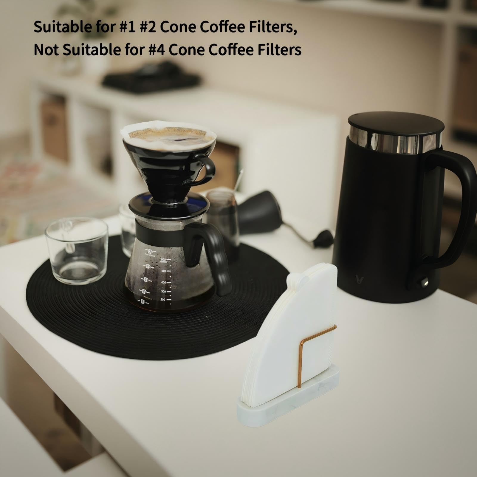 UISWAM compact marble design saves counter space for small kitchens.