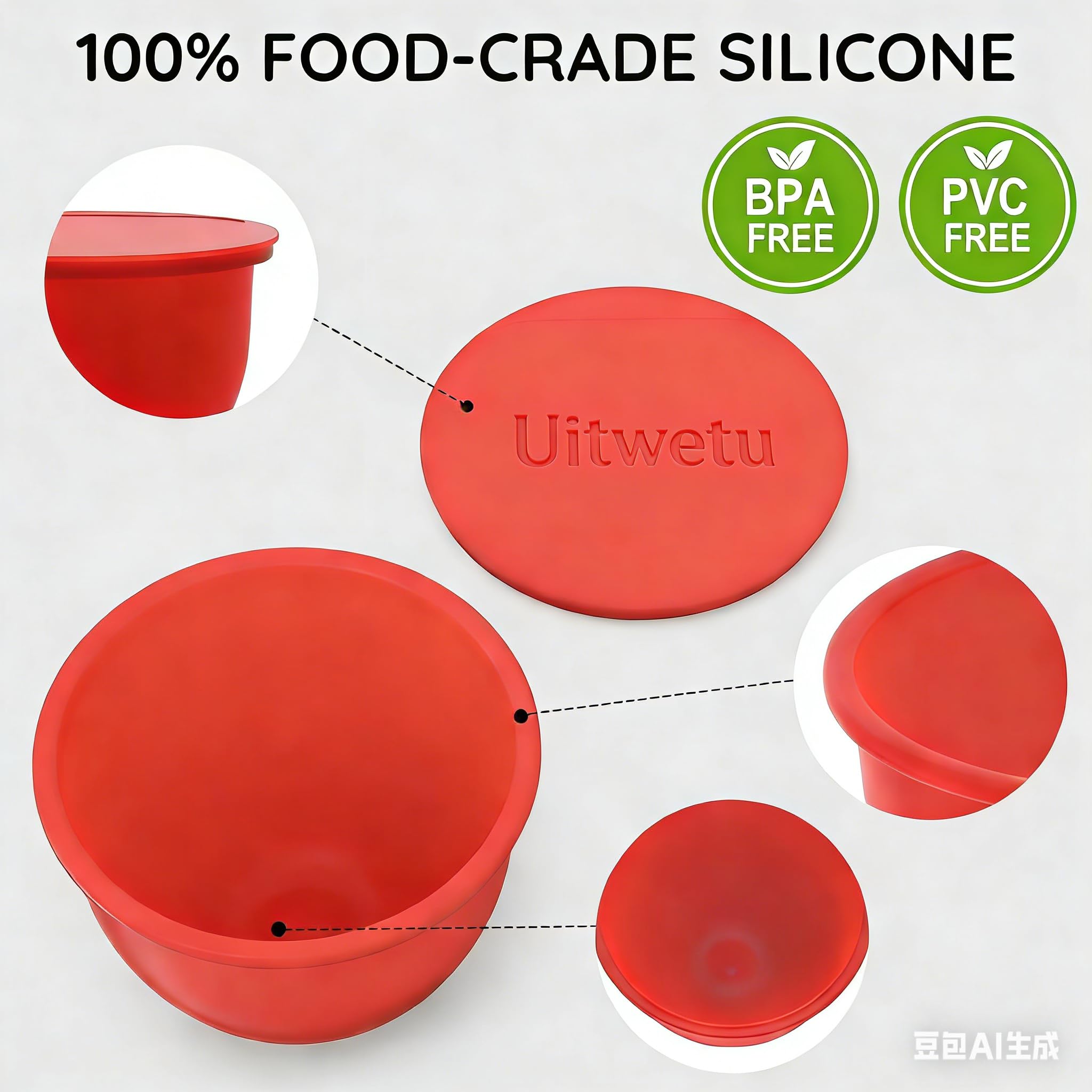 Uitwetu tilt-head 5qt liner compatible with KitchenAid bowls