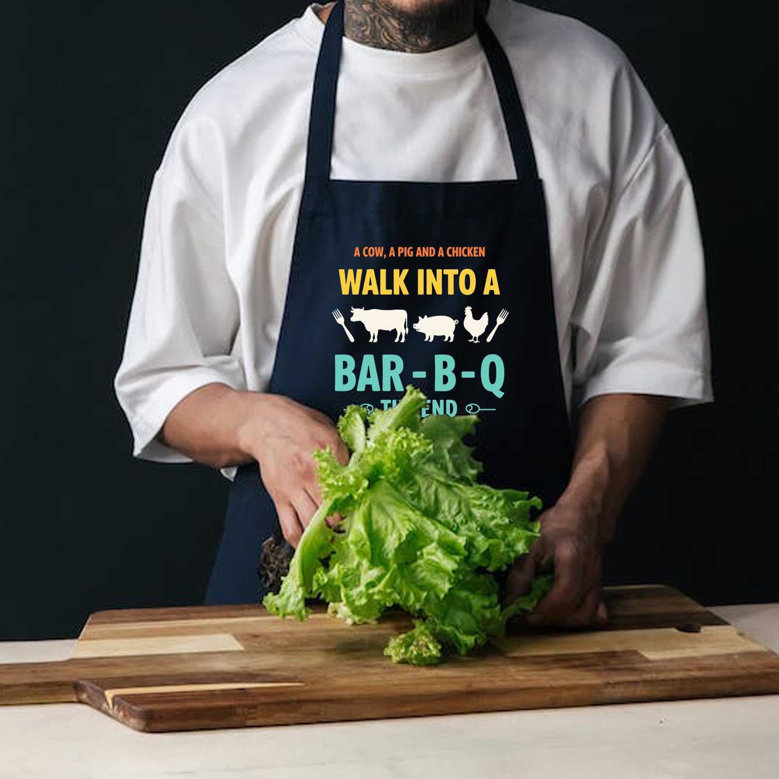 Uiycolk adjustable neck strap apron offers a comfortable, universal fit.