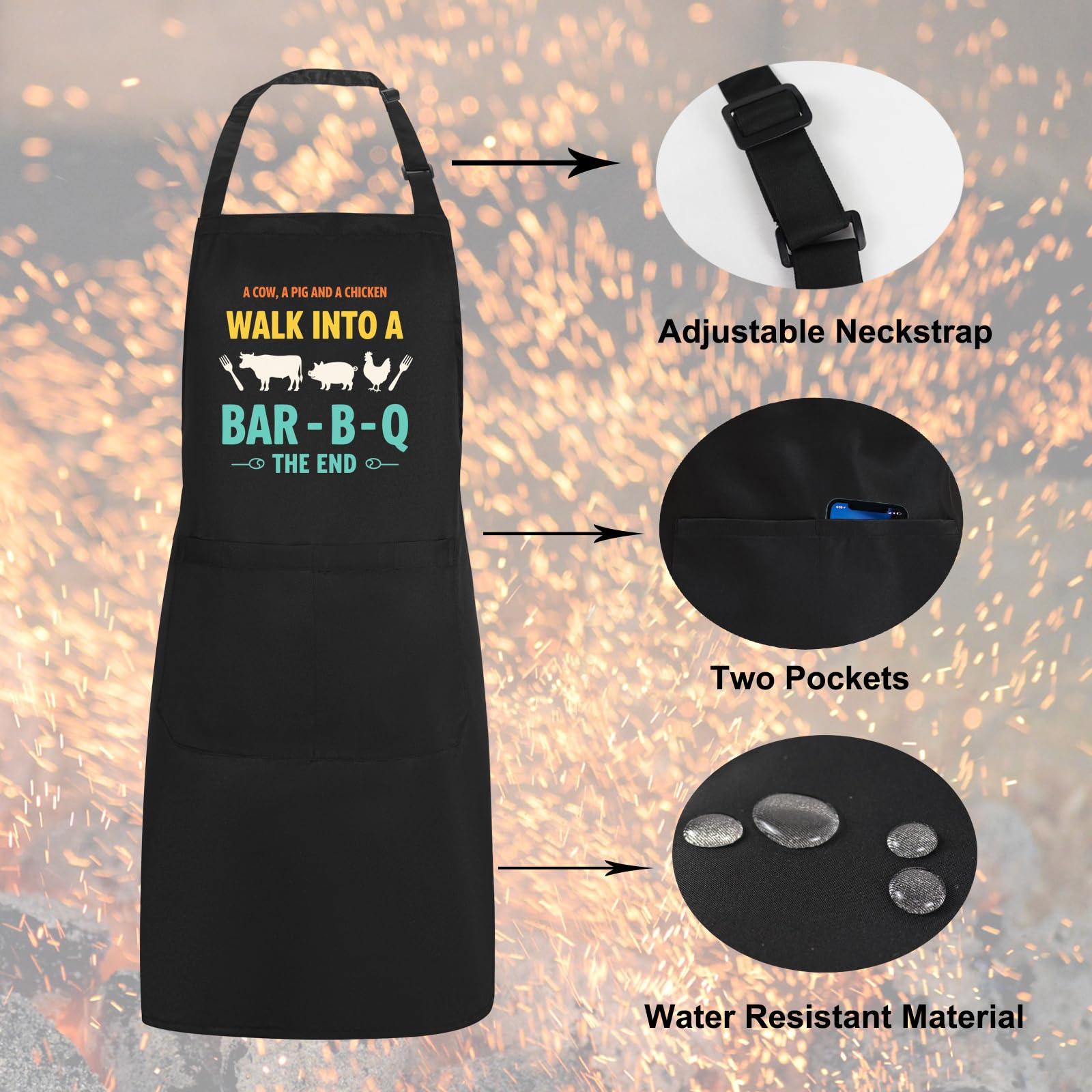 Uiycolk Fathers Day gift idea apron adds fun to gatherings.