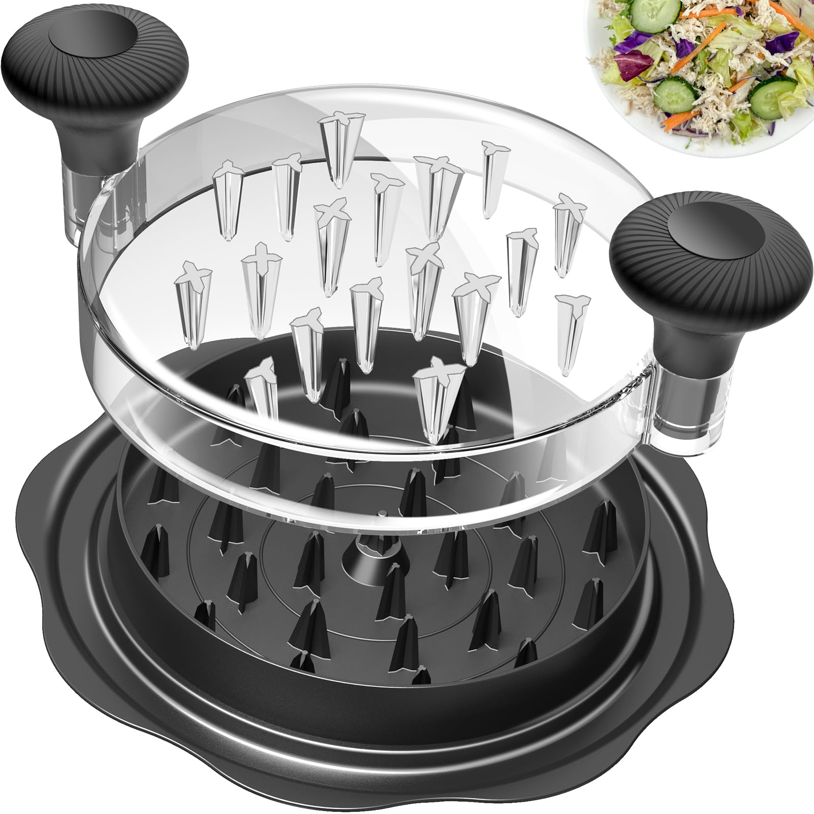 Ukeetap 10-inch Pro Chicken Shredder top view for quick shredding