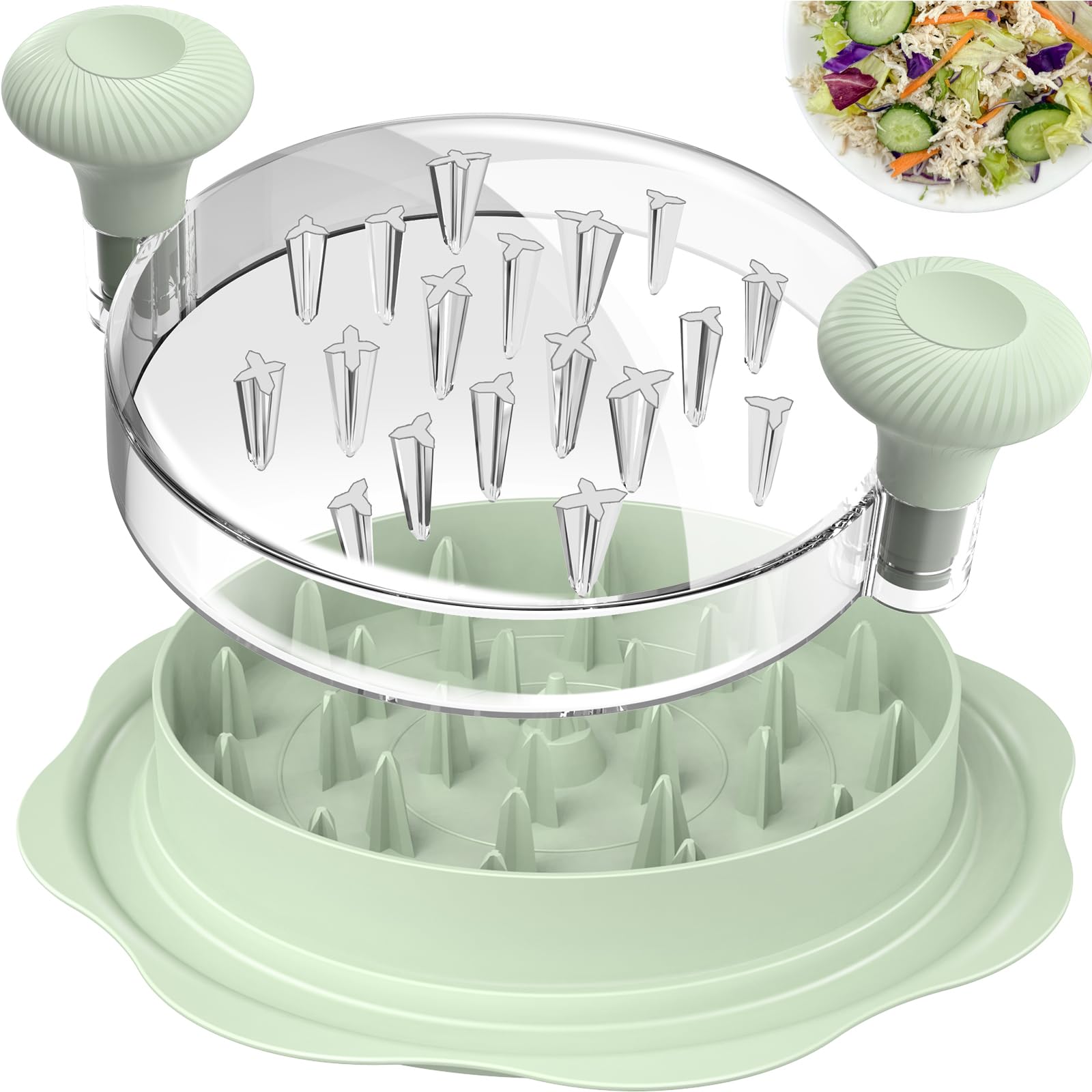 Ukeetap 10 Pro Chicken Shredder top view highlights durable design for fast shredding.