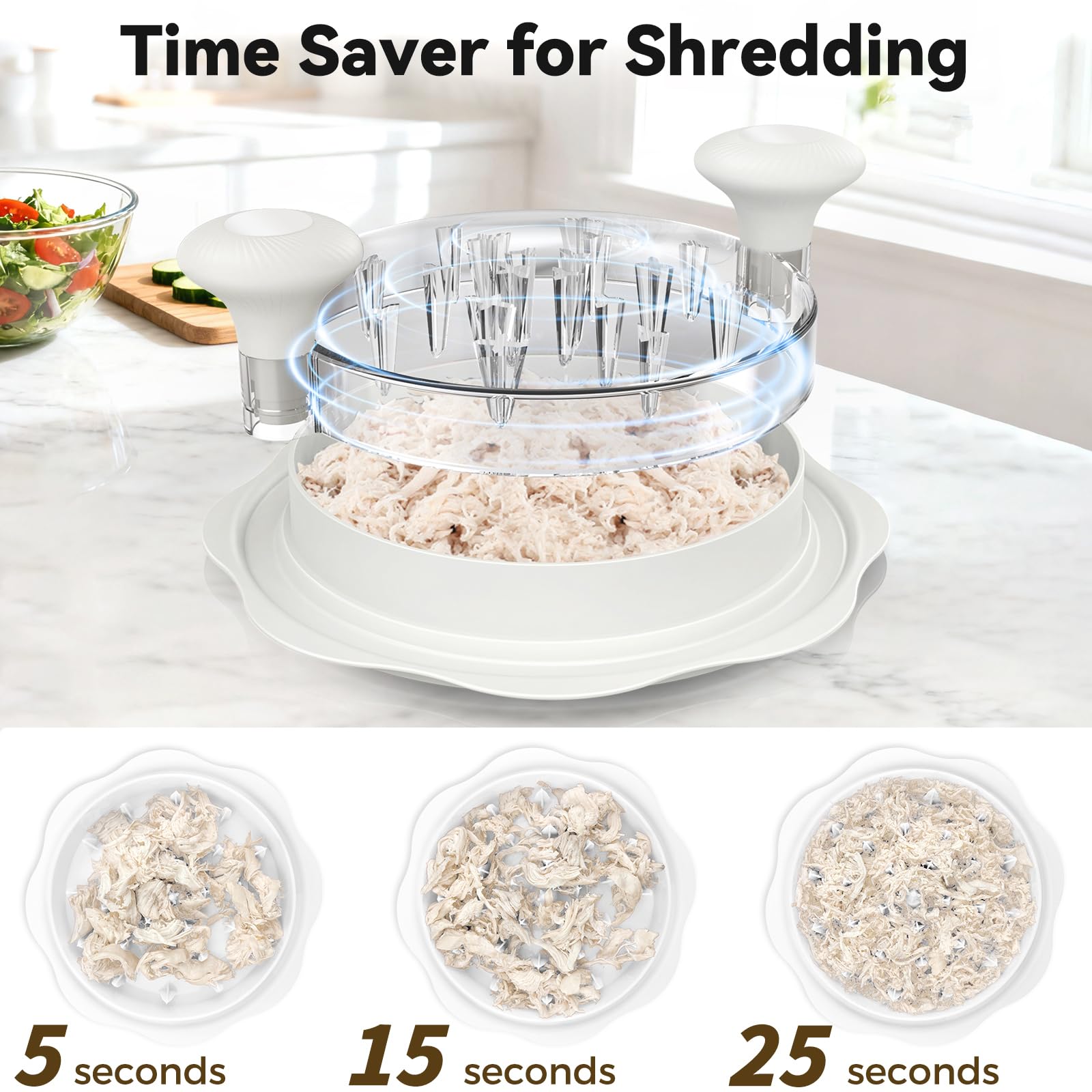 Ukeetap 10-inch Pro Shredder ergonomic handle delivers comfortable grip.