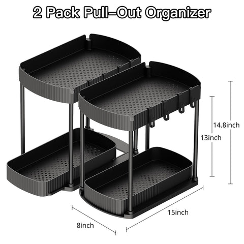 Ukeetap 2 Pack sturdy plastic and metal frame supports heavy items.