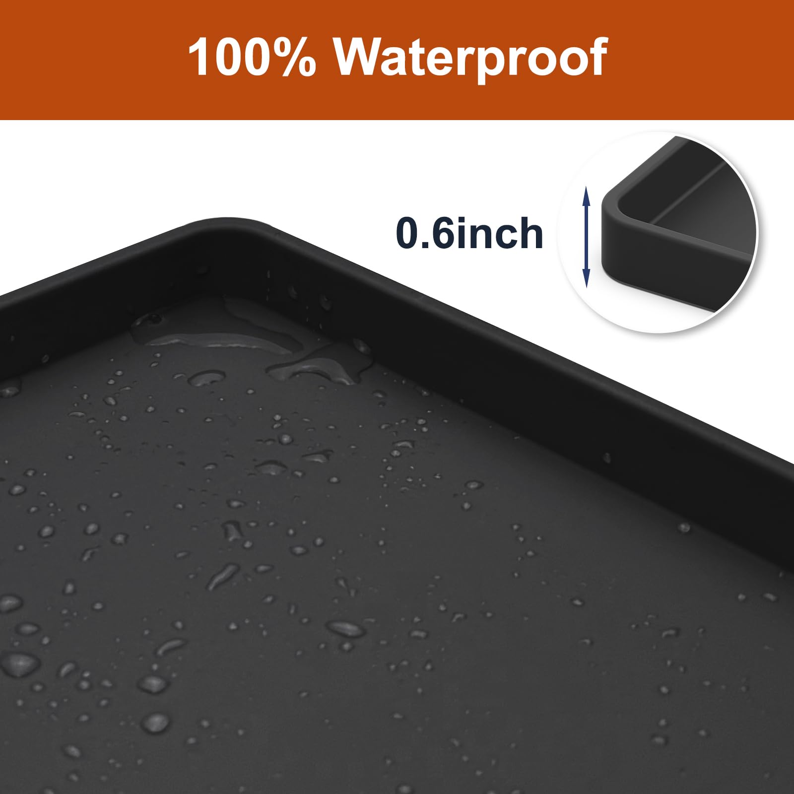 Ukeetap 34x22 silicone mat fits under sinks and cabinet spaces.