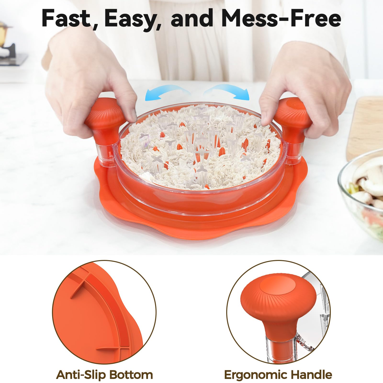 Ukeetap chicken shredder uses BPA-free material for safe kitchen use