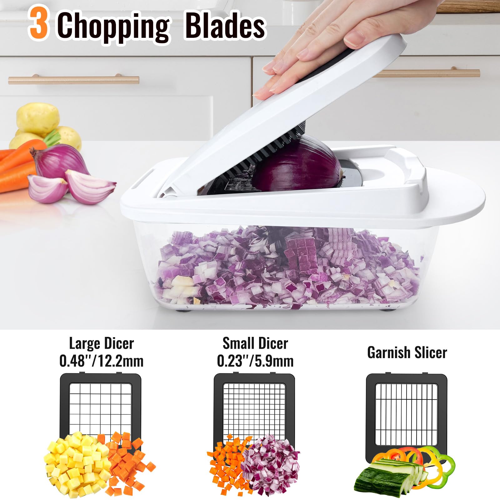 Ukeetap chopper parts are dishwasher-safe for easy cleaning.